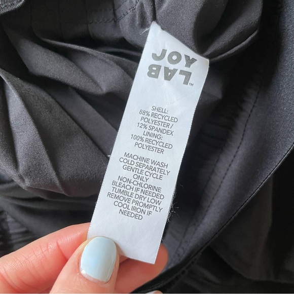 Women's JoyLab Black High-Rise Pleated Side Athletic Shorts - Picture 7 of 8